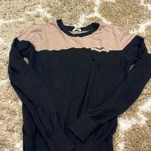 Women’s knitted top, thin but soft and cozy, black & cream, size L, used